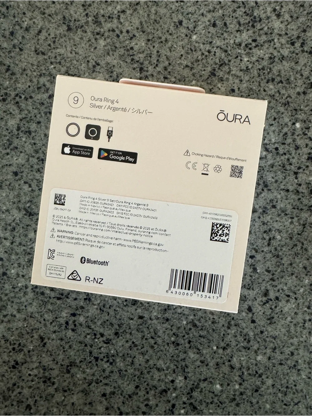 NWT Oura Silver Ring 4 Silver Size 9 - NEVER USED